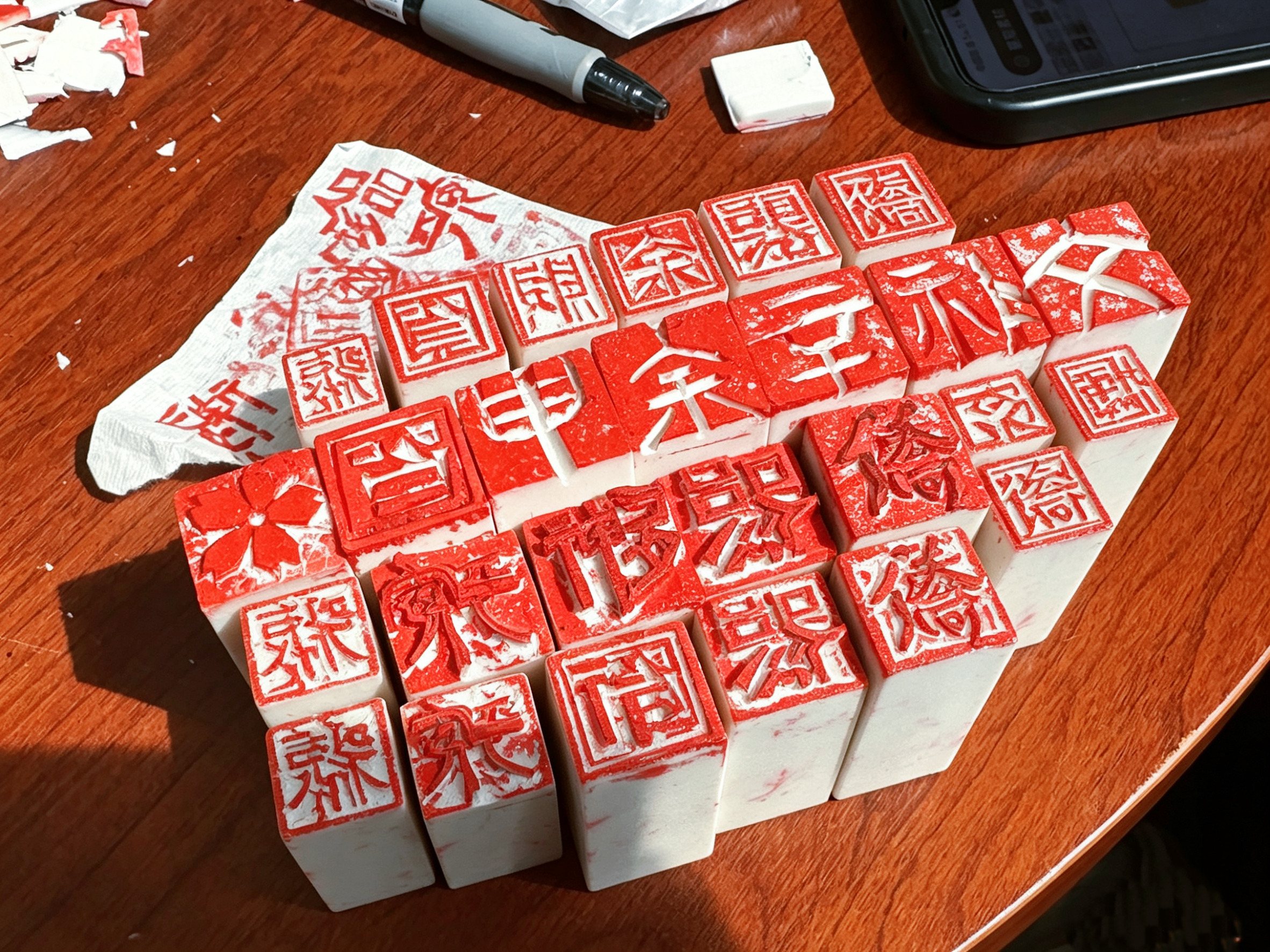 同学们的篆刻作品.png